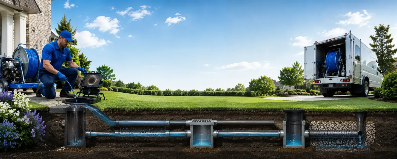 Outdoor drain cleaning information for White River Junction, VT